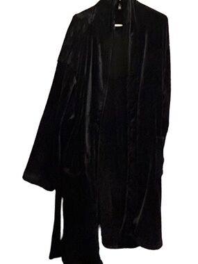 Hotel Spa Black Velvet Long Robe